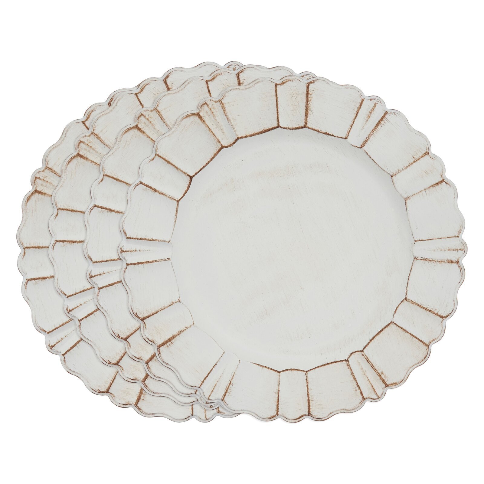 Scalloped Ruffled Charger Plates