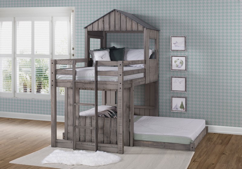 Scholl Twin Over Full Solid Wood Loft Bed by Zoomie Kids