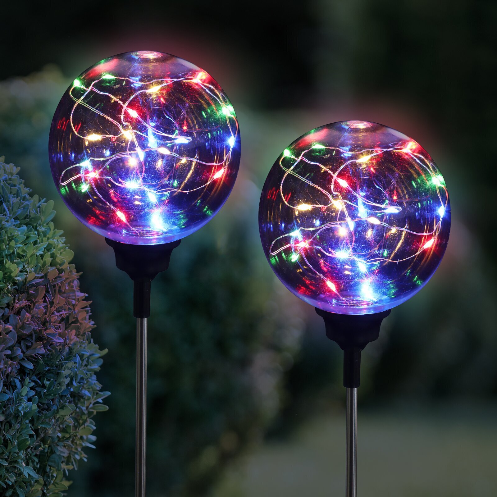 solar glass garden globes