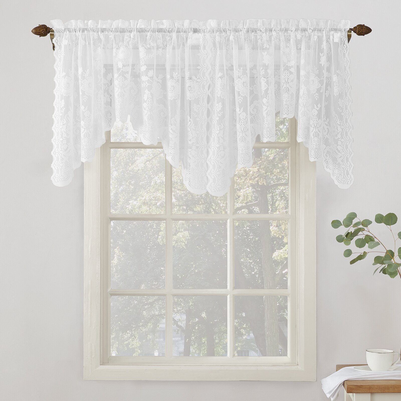 Sheer Valance Curtain for Kitchen