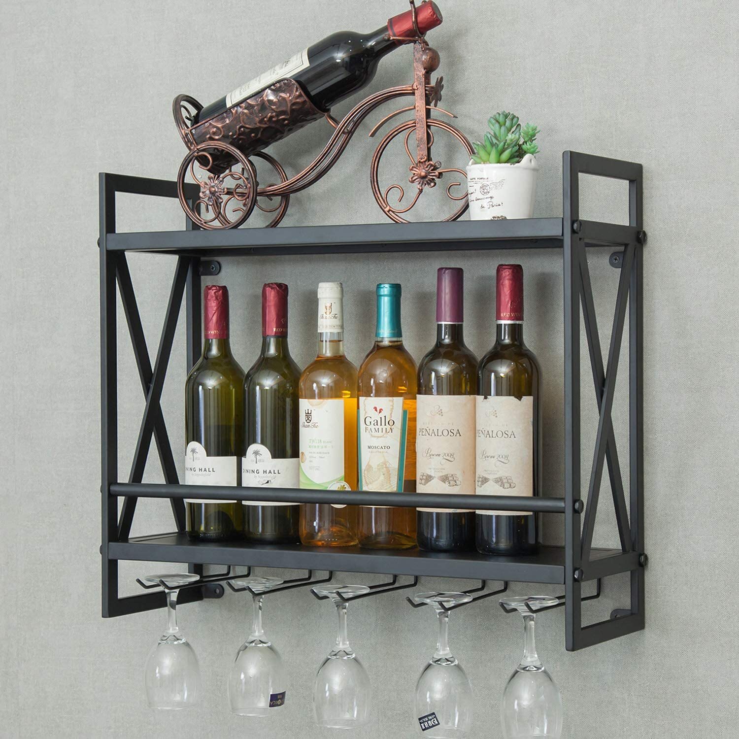 Shelf style wall wine bar furniture