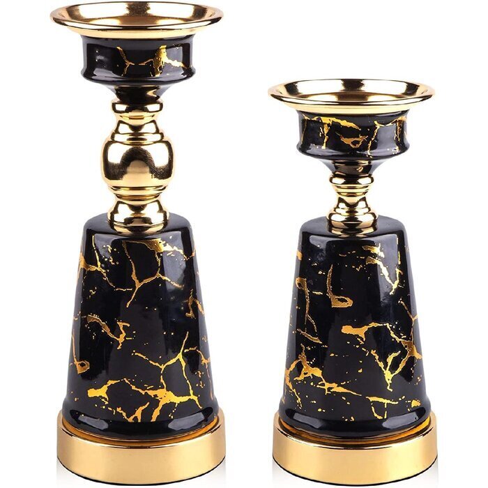 Shiny Pedestal Ceramic Candle Holders