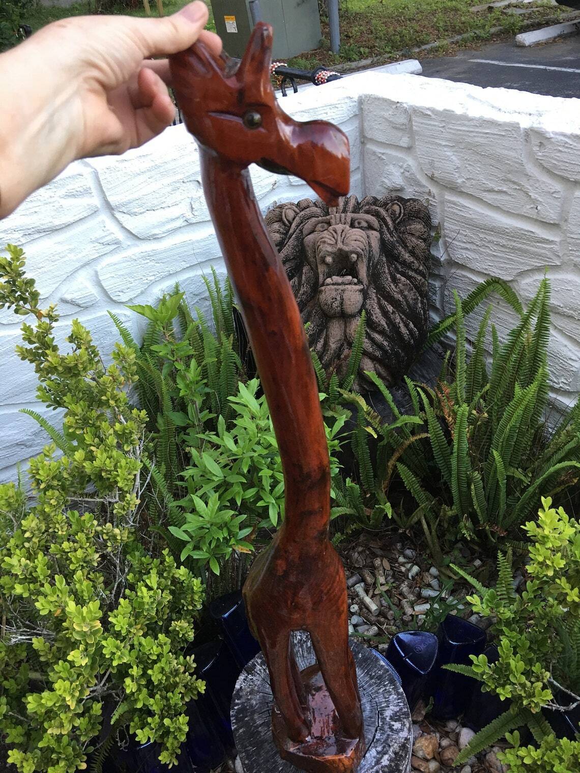 Shiny Wooden Giraffe without Spots