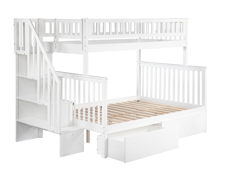 Shyann Twin Over Full Solid Wood Standard Bunk Bed with Shelves by Three Posts™ Baby & Kids