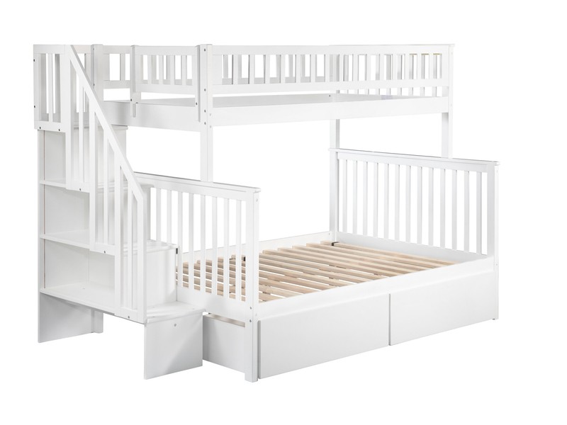 Shyann Twin Over Full Solid Wood Standard Bunk Bed with Shelves by Three Posts™ Baby & Kids