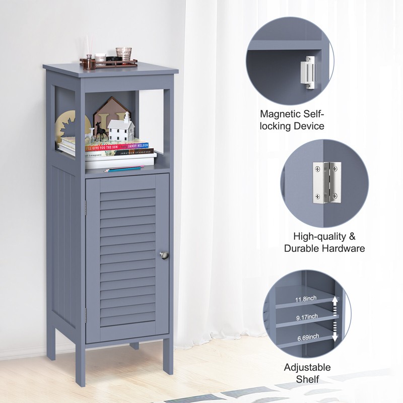 Siardus 11.8'' W x 35'' H x 11.8'' D Free-Standing Bathroom Cabinet