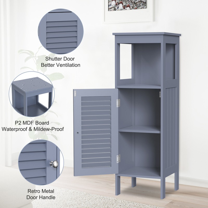 Siardus 11.8'' W x 35'' H x 11.8'' D Free-Standing Bathroom Cabinet