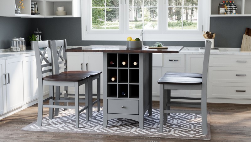 Simms Counter Height Drop Leaf Dining Table