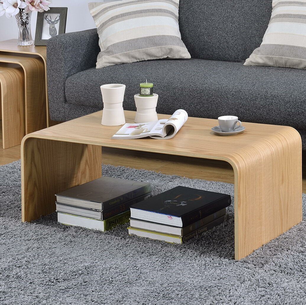 Simple Bentwood Coffee Table in Light Finish 