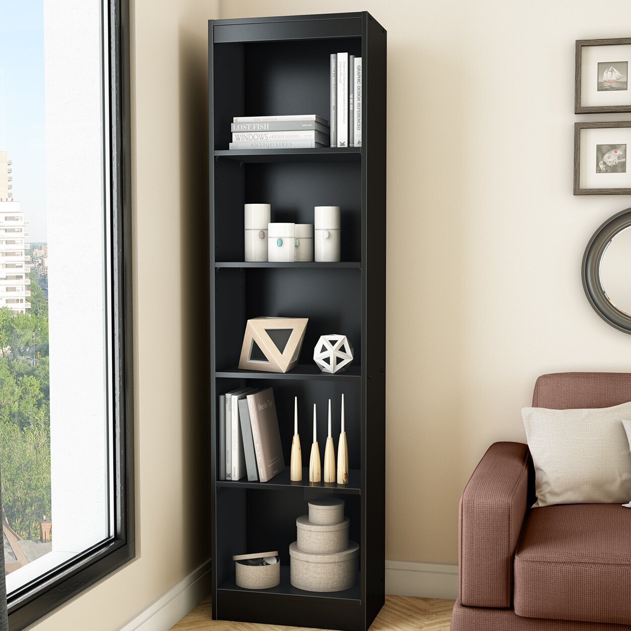 Simple Narrow Bookcase For When You Have More Books Than Space