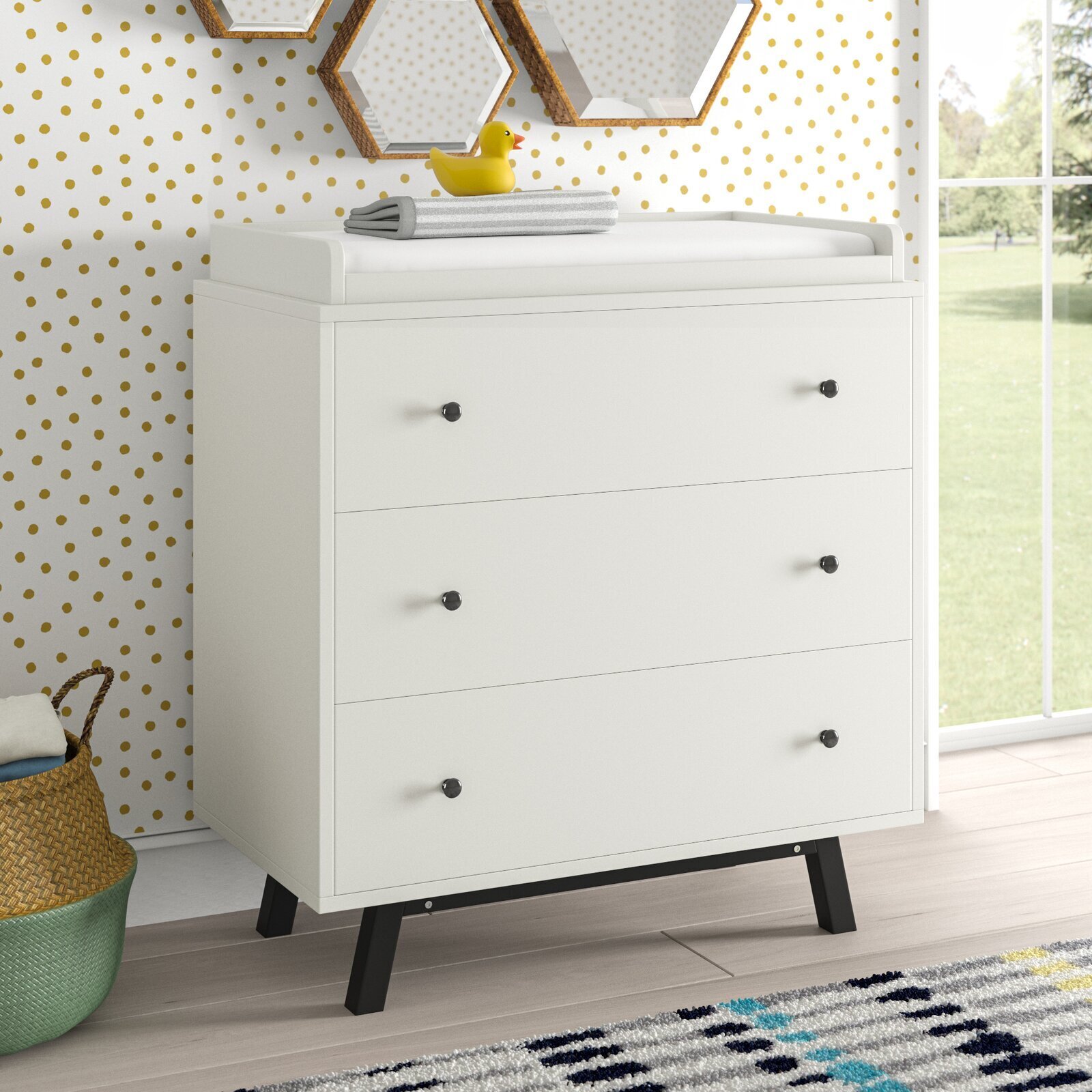 Simple White Chest Of Drawers Change Table 
