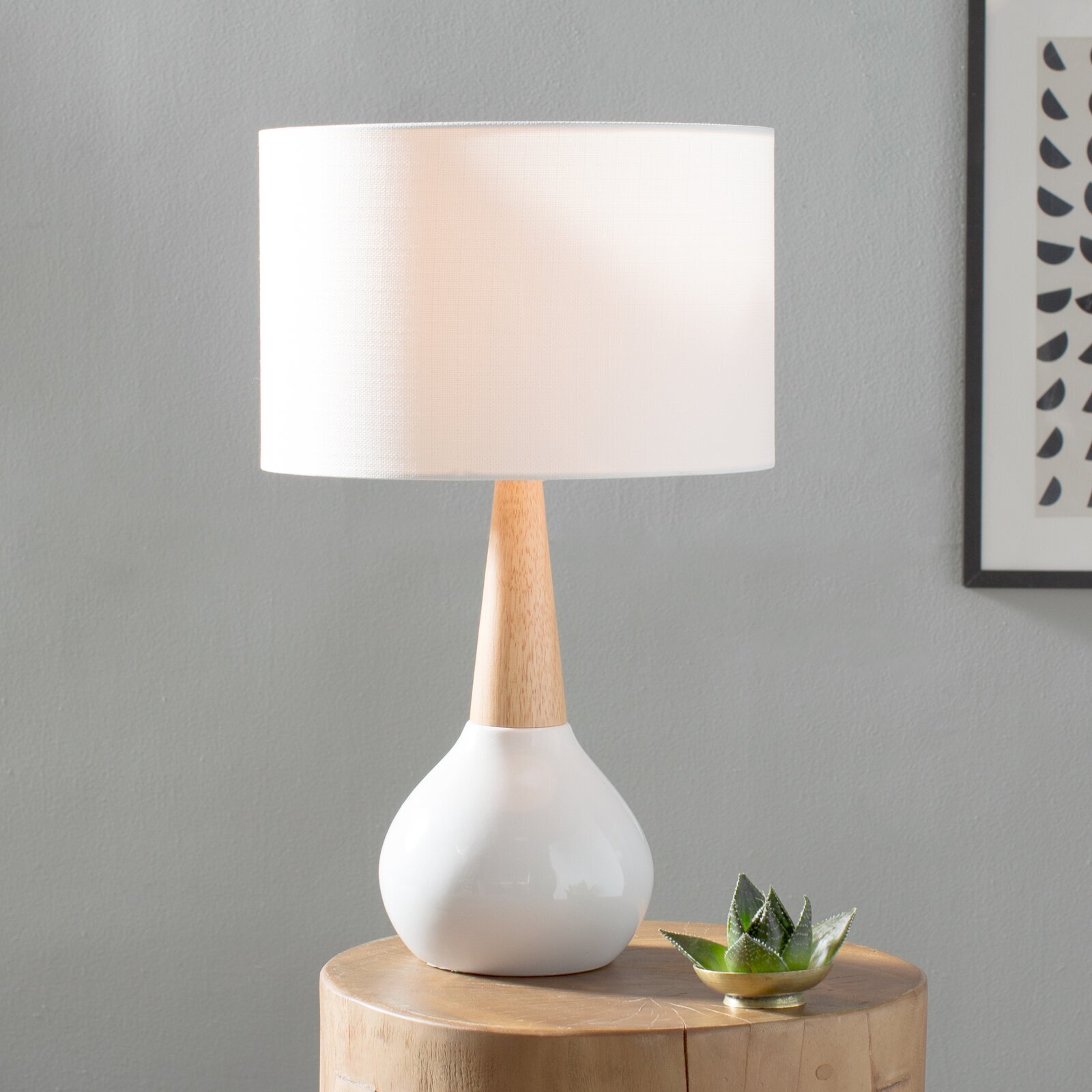 Simplistic Off White Japandi Lamp 