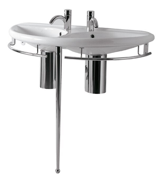 Slim Console Sink with Metal Legs