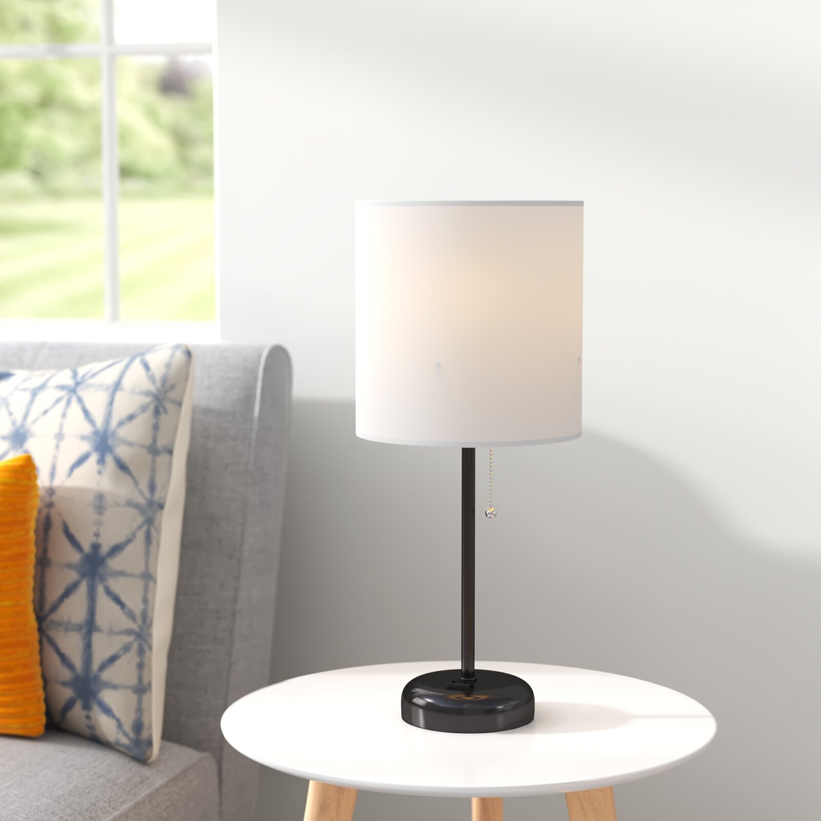 Slim Mid Century Modern Table Lamp