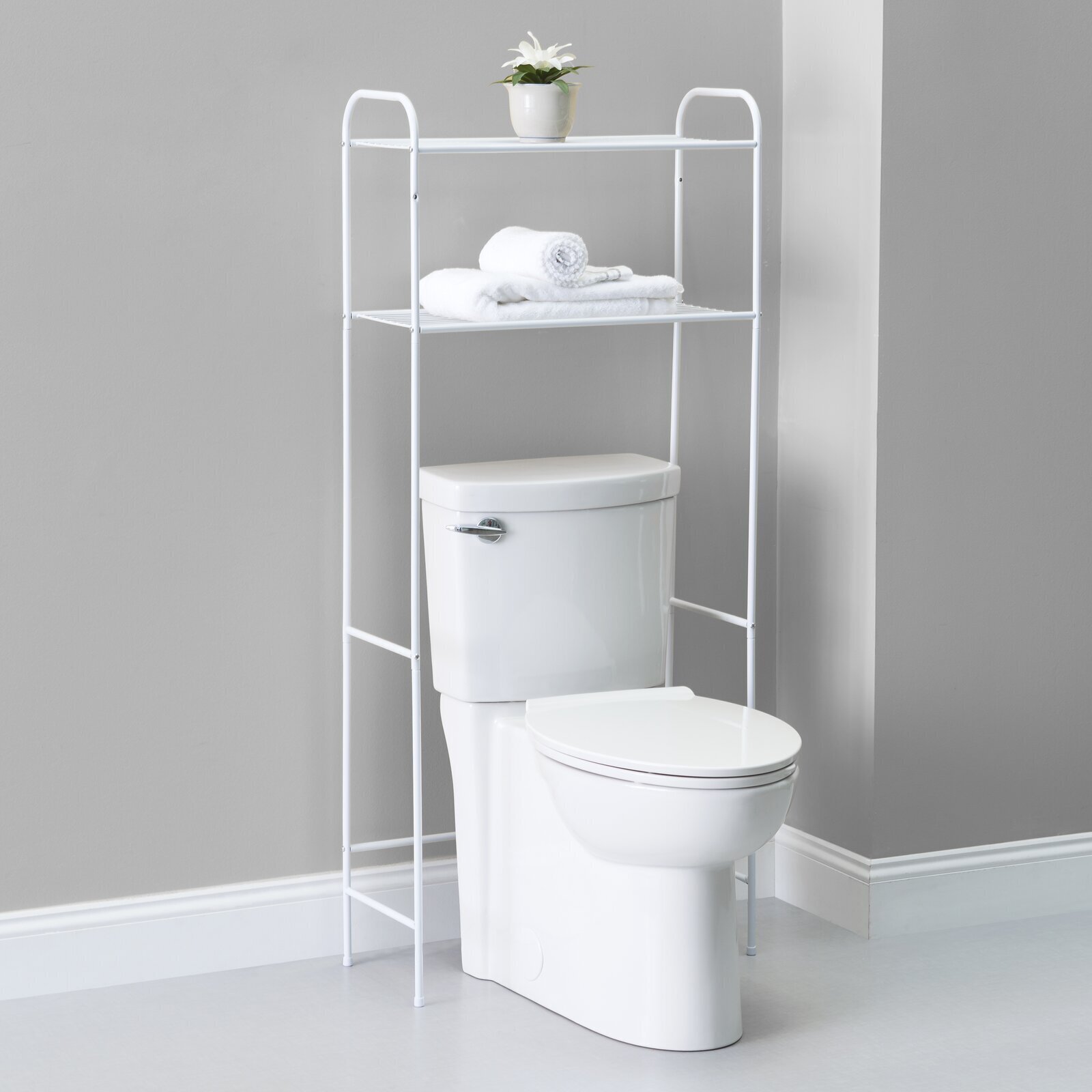 Small over the toilet storage