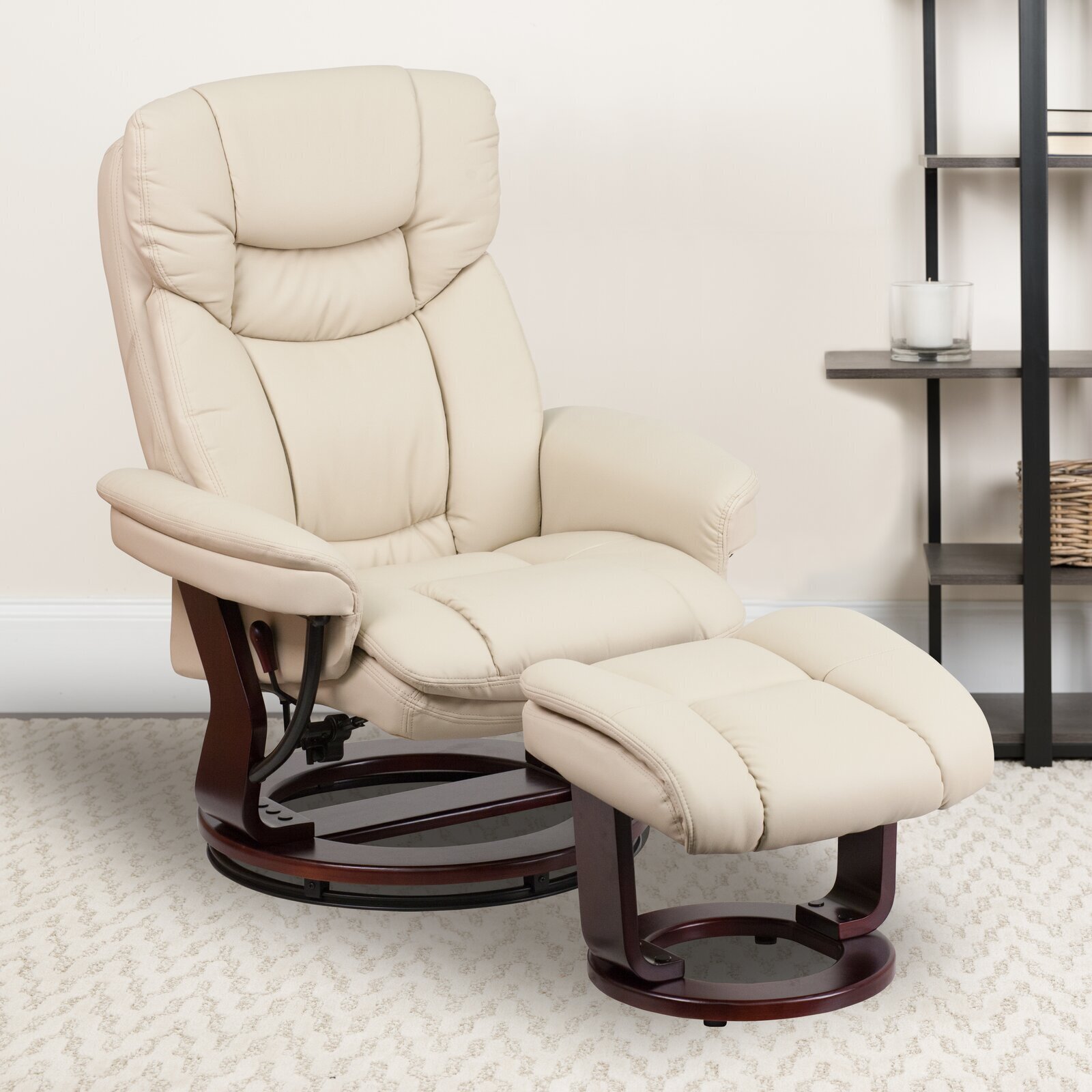 Small Swivel Recliner With Ottoman