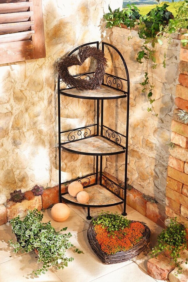 Small wrought iron bakers rack