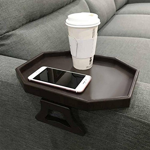 Sofa Arm Clip Table, Armrest Tray Table, Drinks/Remote Control/Snacks Holder