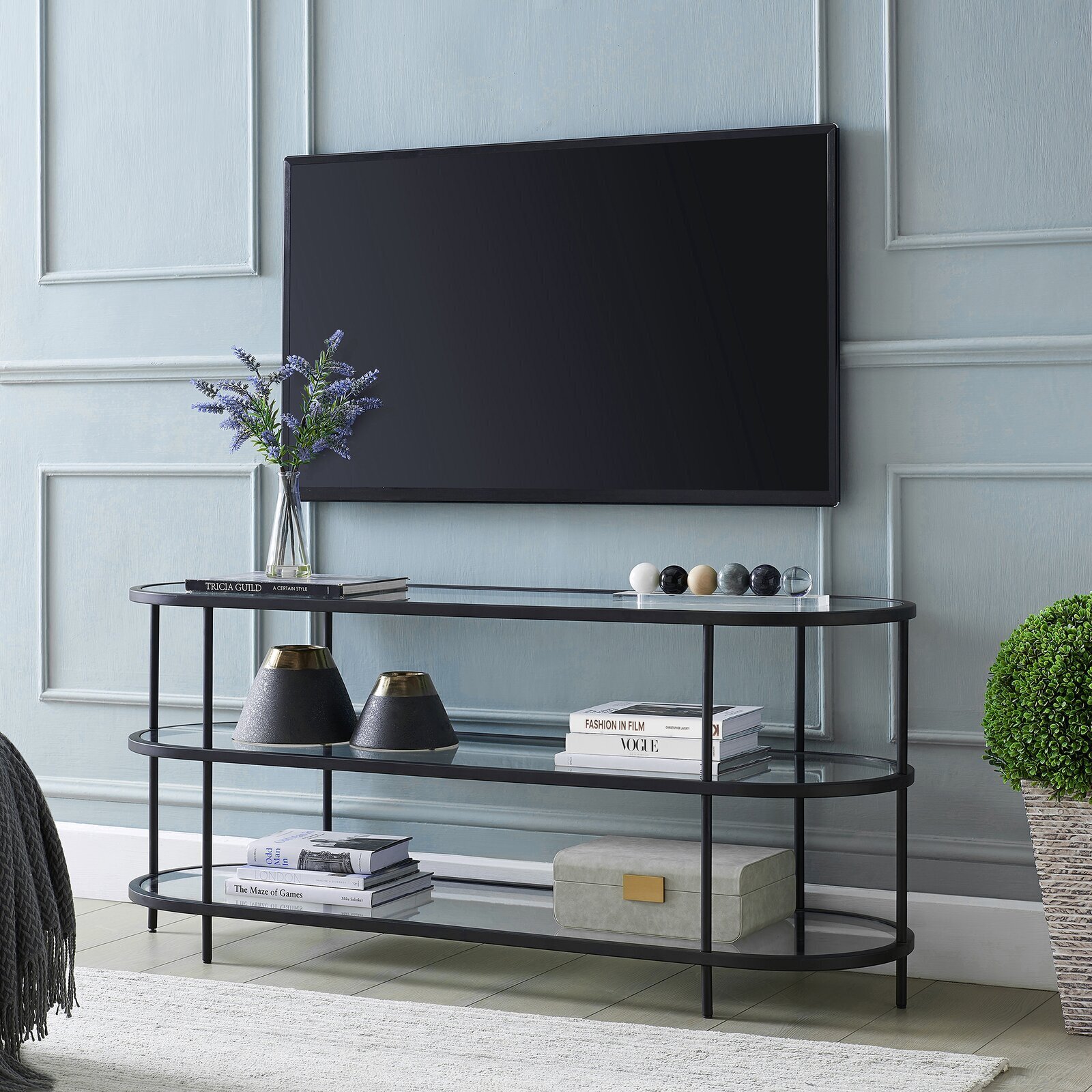 Soft Edged Glass TV Stand 