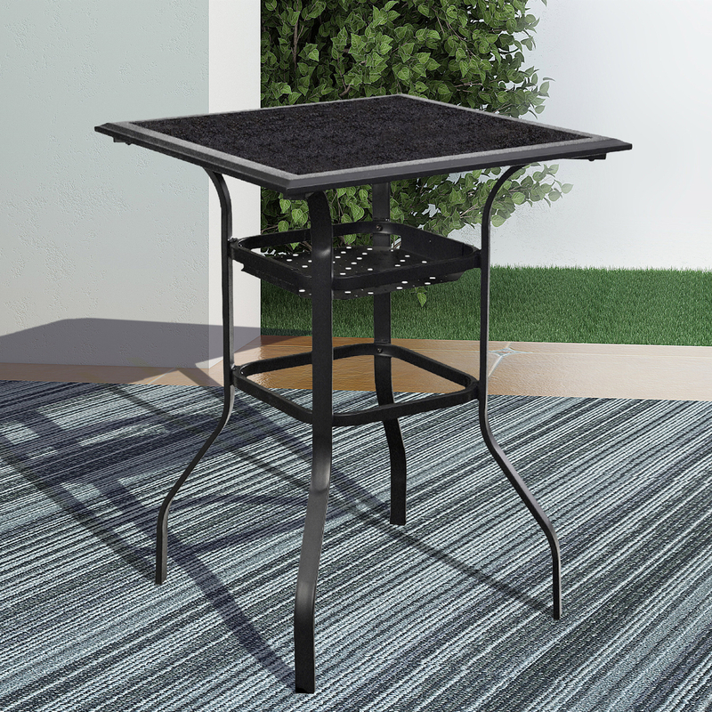 Solange Glass 4 - Person Bar Table
