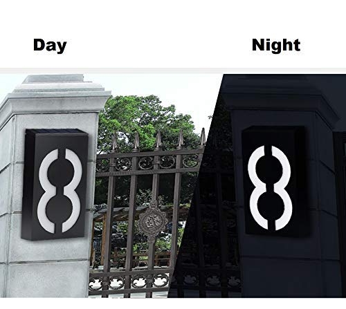 Solar House Numbers, LED Lighted/Illuminated House Number, Metal Address Plaque, Address Numbers for Houses, Address Plaque for Houses, LED Address Sign from JBD Signature (5)