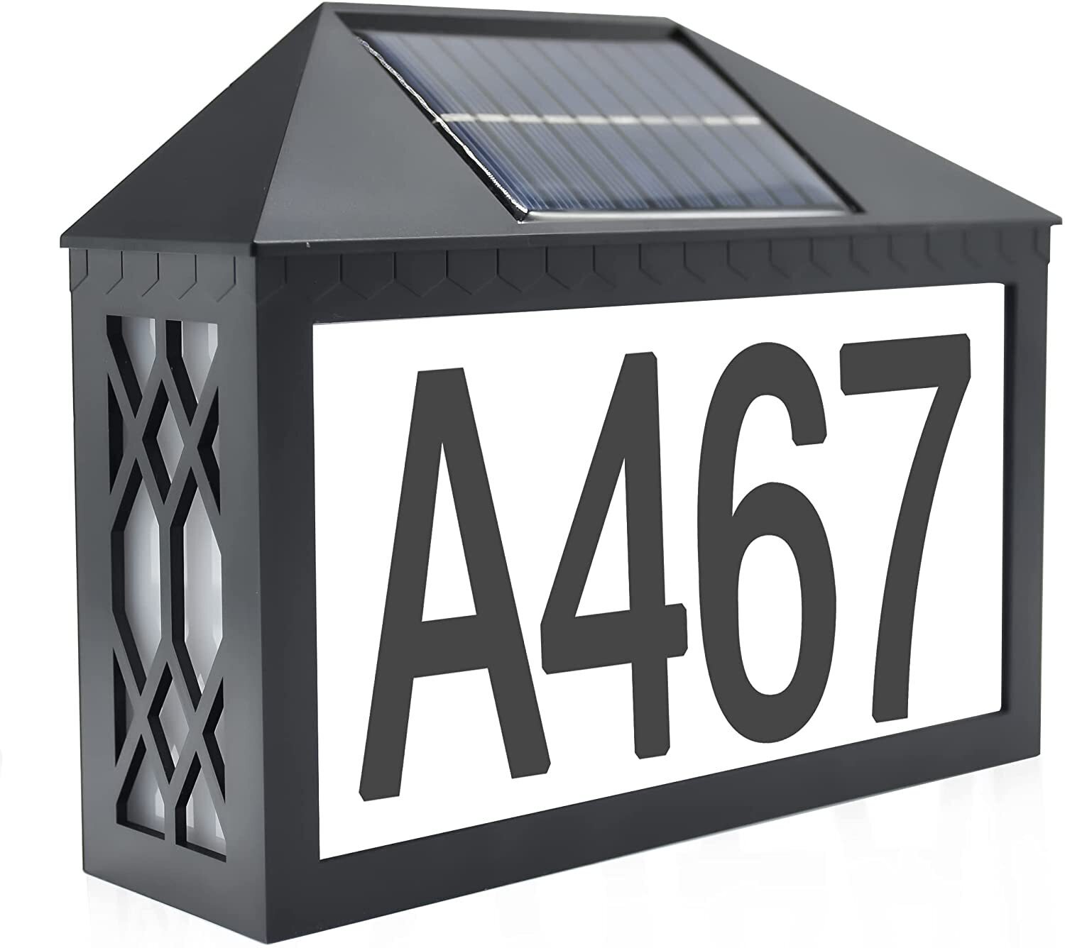 Solar powered large house numbers