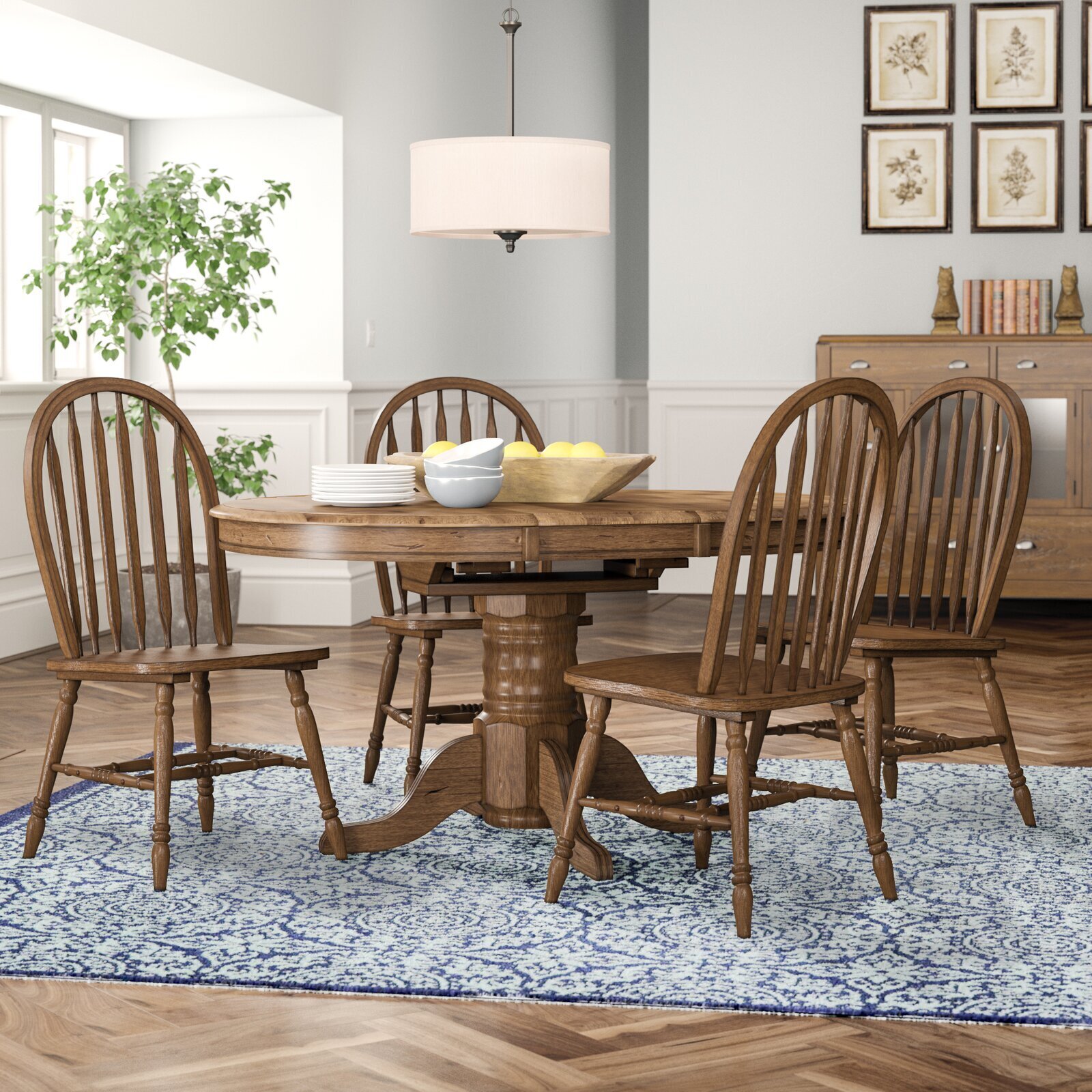 Solid Wood Colonial Dining Room Set