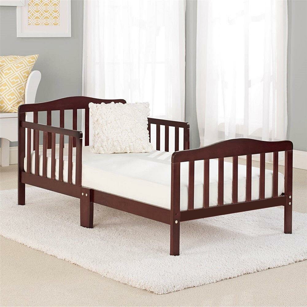 Solid Wood Convertible Twin Bed With Rails