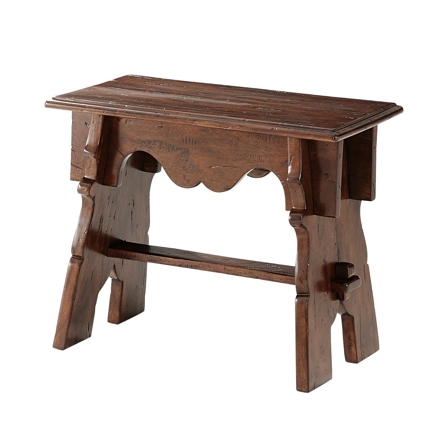 Solid Wood Piano Stool with Prong Legs