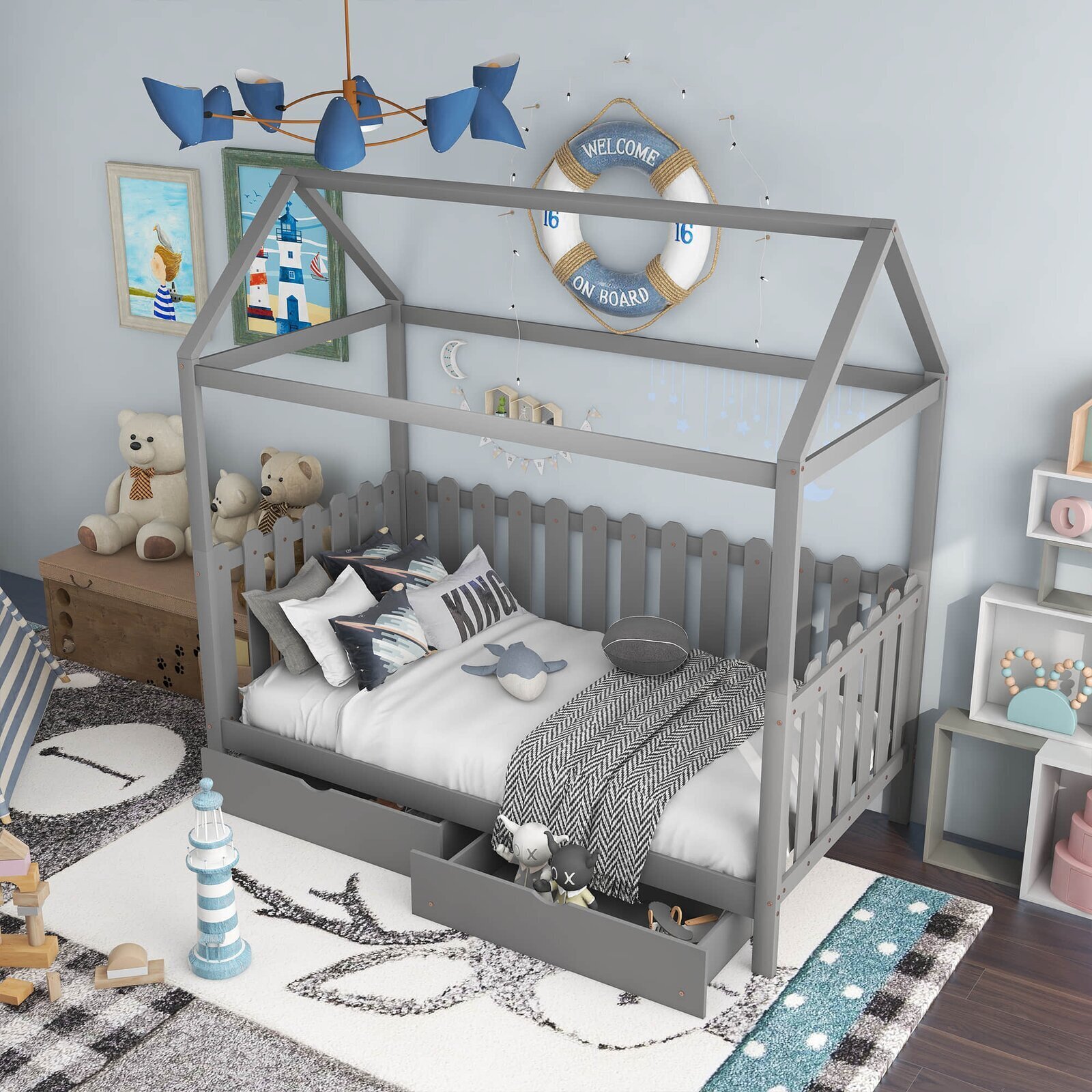 Solid Wood Twin Loft Bed
