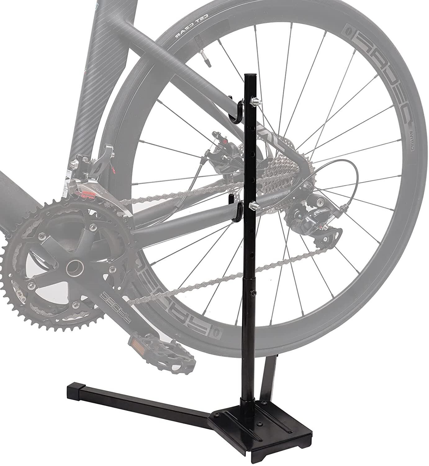 Space Efficient, Height Adjustable Floor Bike Stand