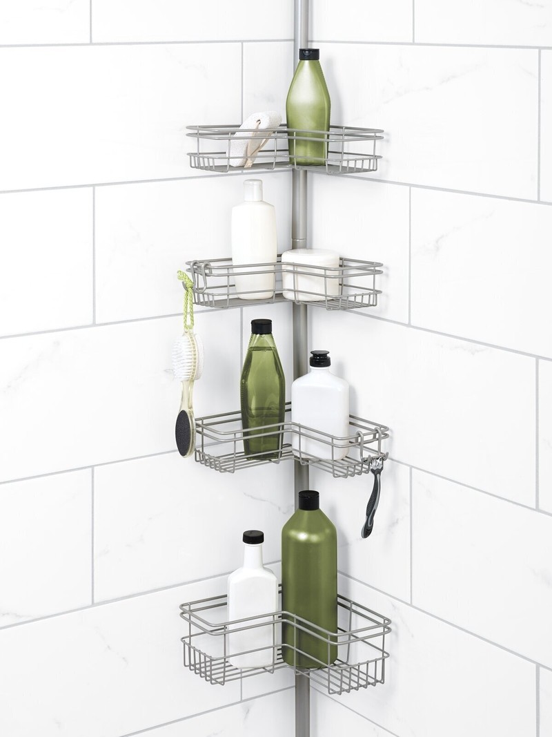 Spacious wire shower shelf caddy
