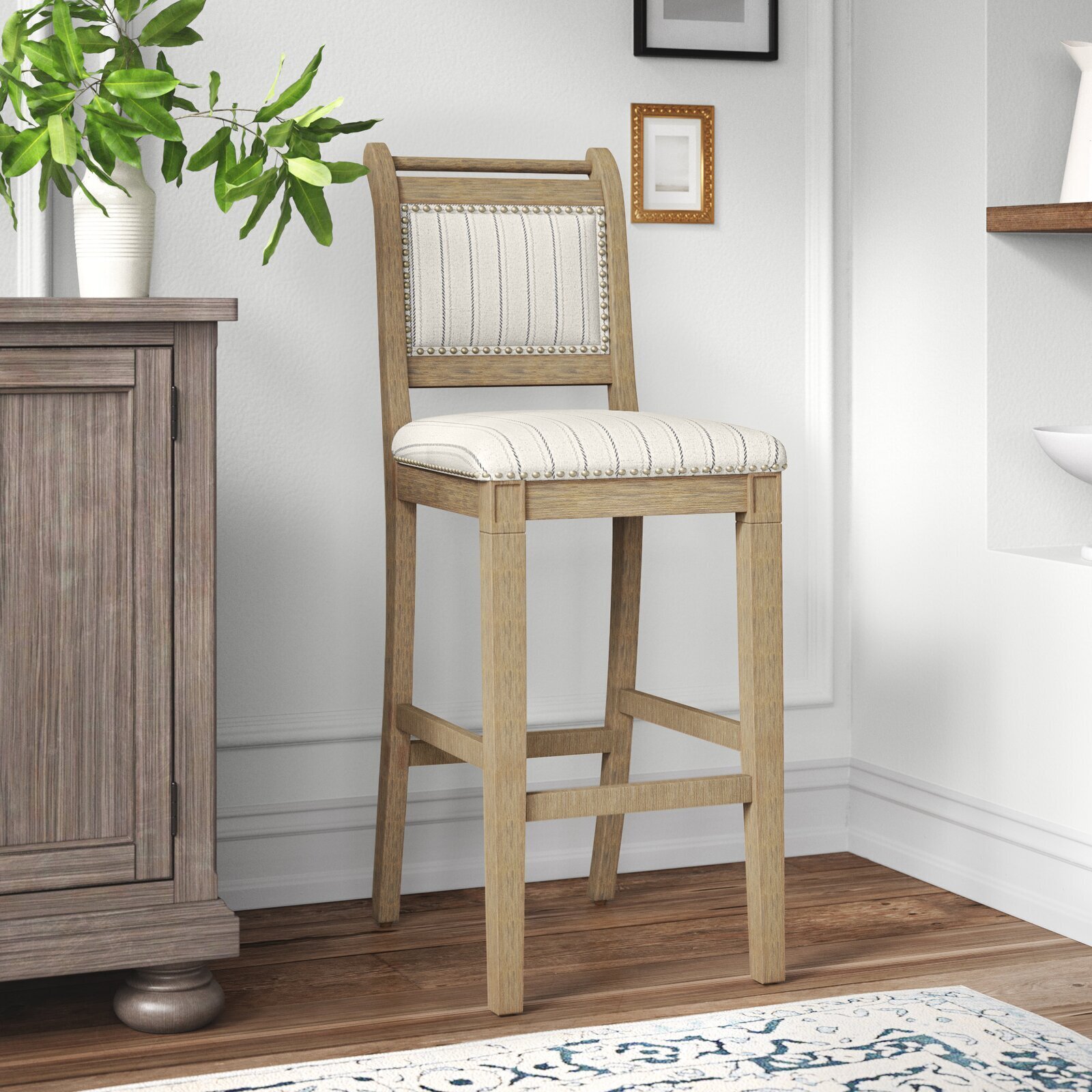 Square bar stools with back
