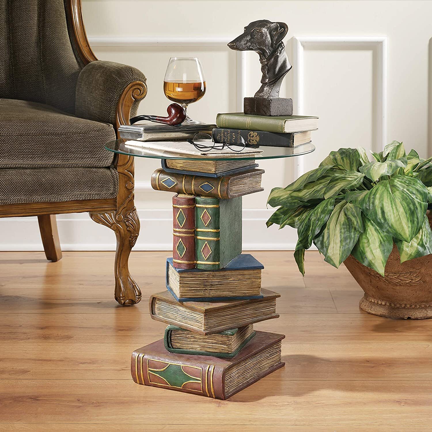 Stack of Books Novelty End Table 
