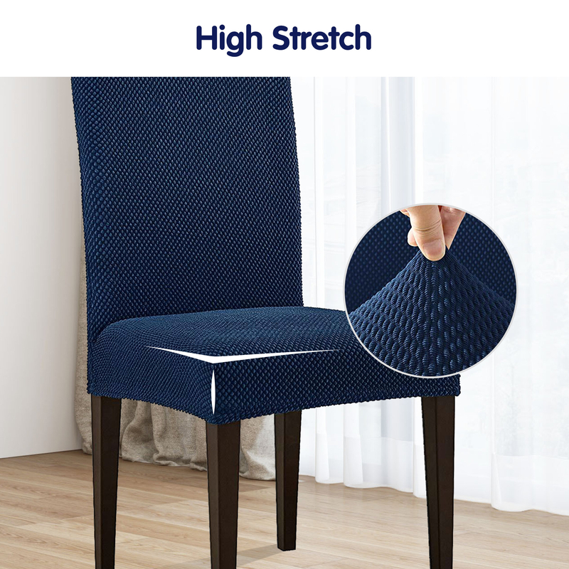 Stretch Raised Dots Box Cushion Dining Chair Slipcover