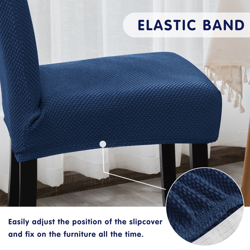 Stretch Raised Dots Box Cushion Dining Chair Slipcover