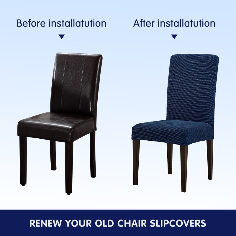 Stretch Raised Dots Box Cushion Dining Chair Slipcover