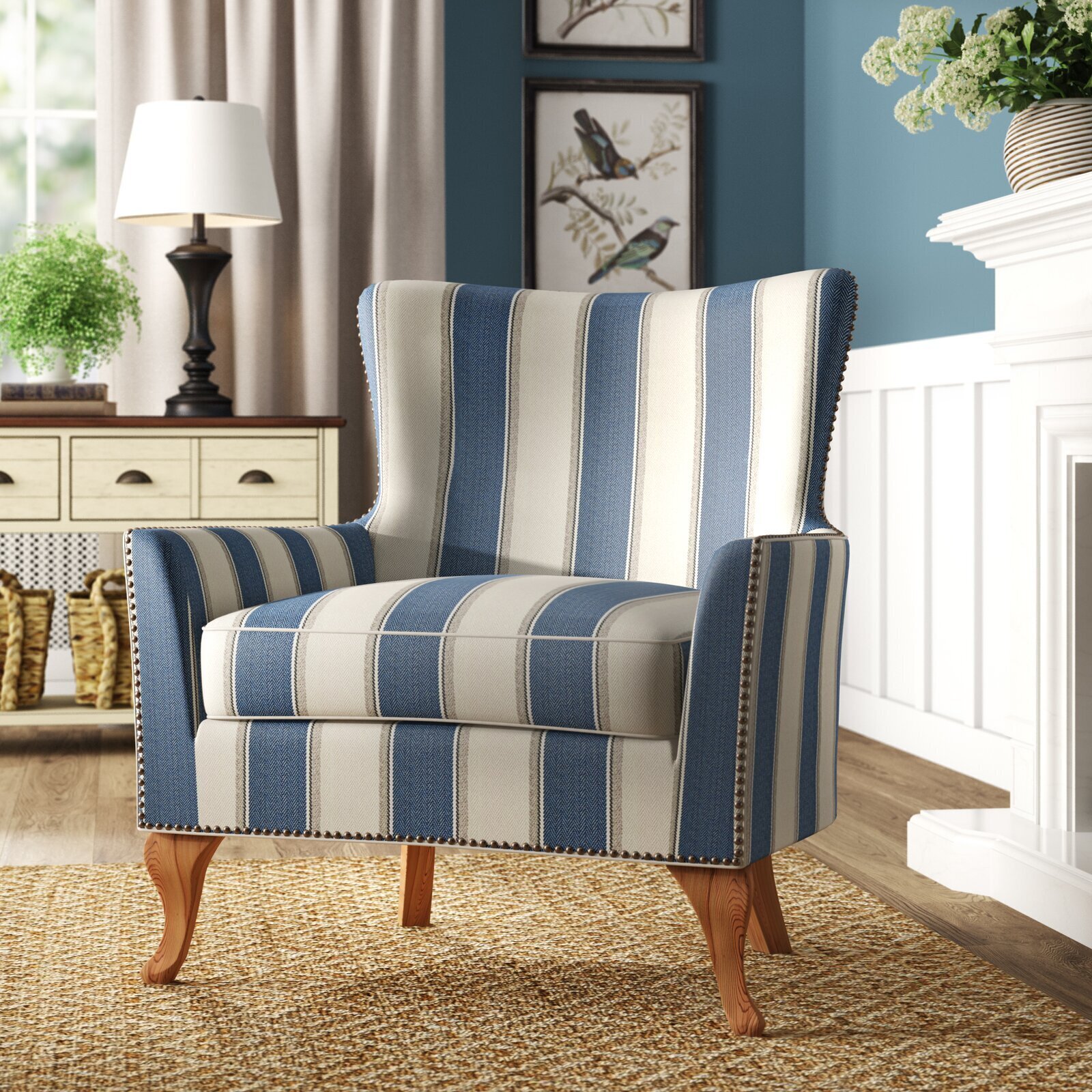 Striped Patterned Armchair