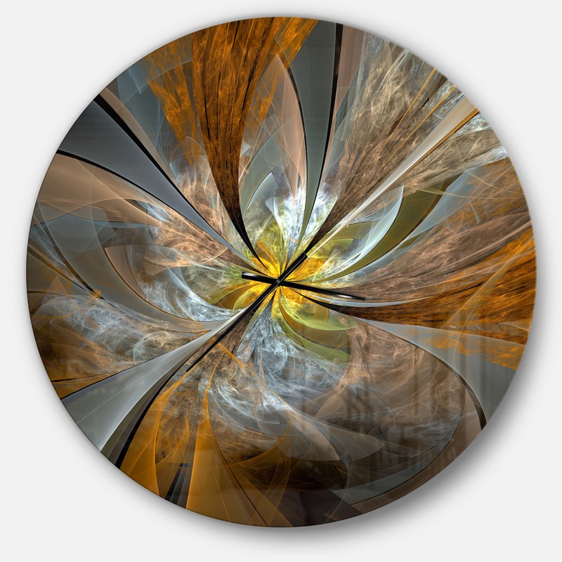 Symmetrical Fractal Flower Wall Clock