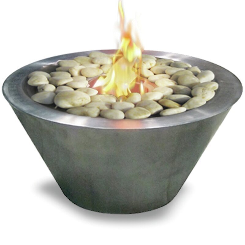 Tabletop Fireplace with Stones