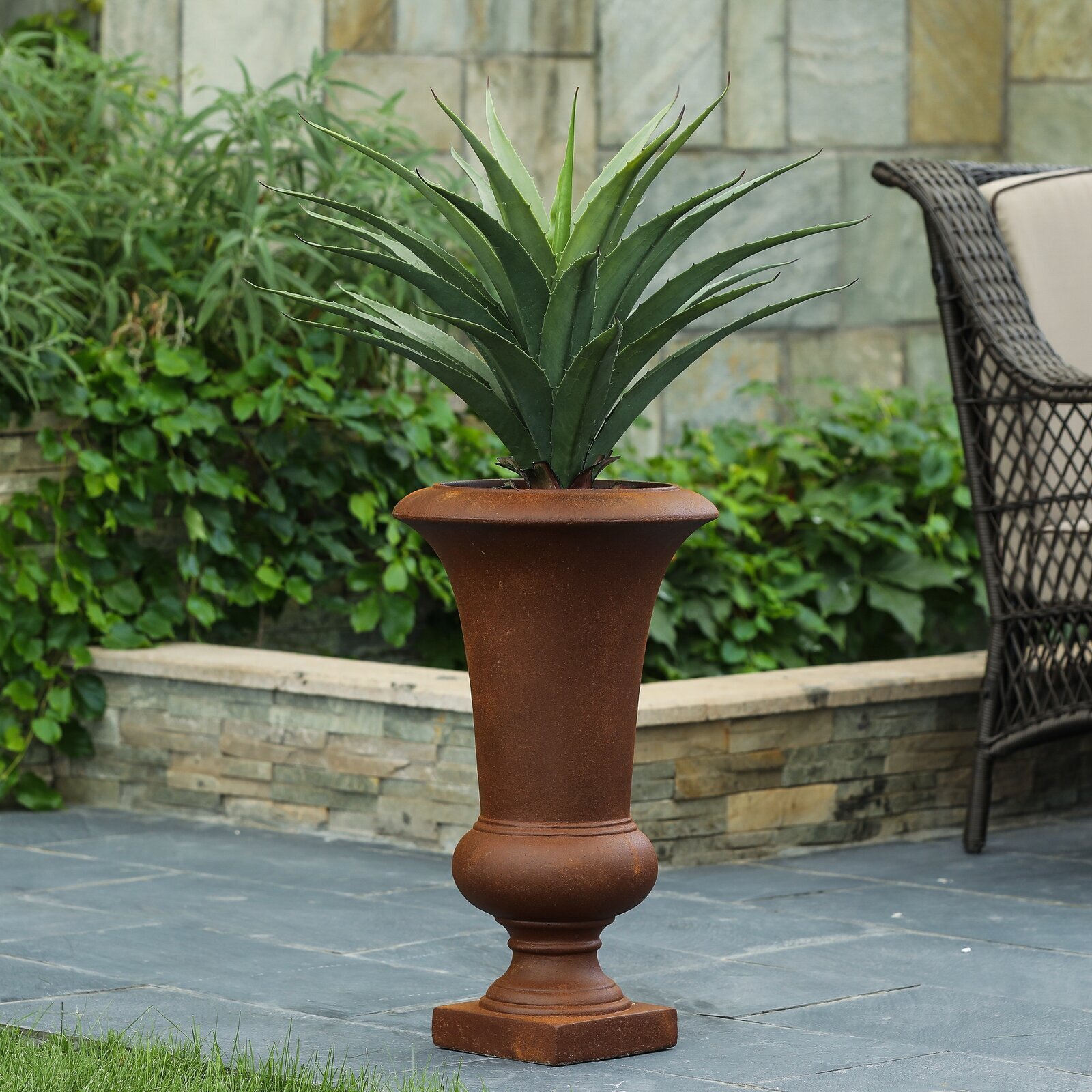 Classic Urn Style Planter Round Flower Plant Pot Home Outdoor Decor Patio Pool 