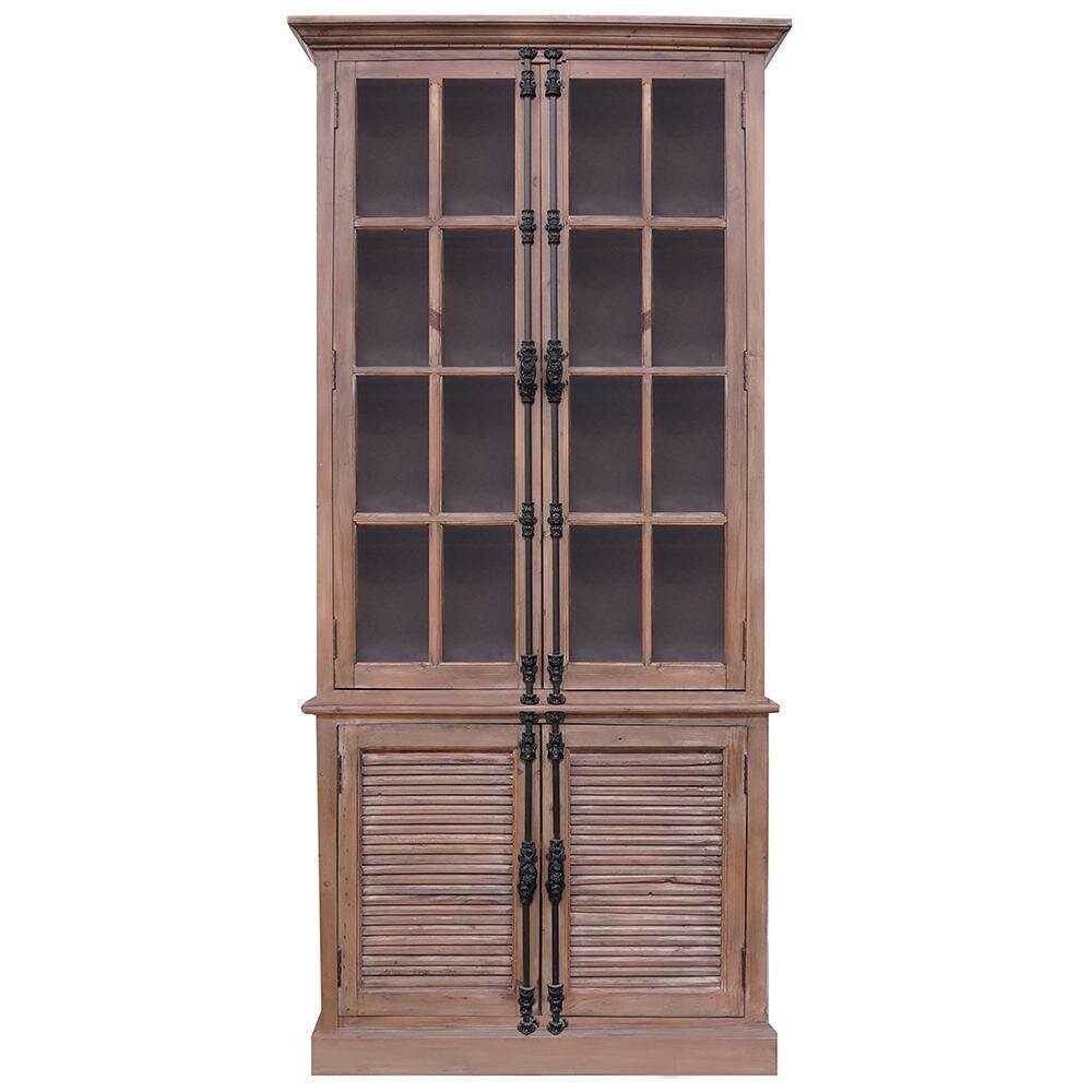 Tall French Style China Cabinet 