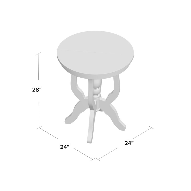 Taniya 28'' Tall Solid Wood Pedestal End Table