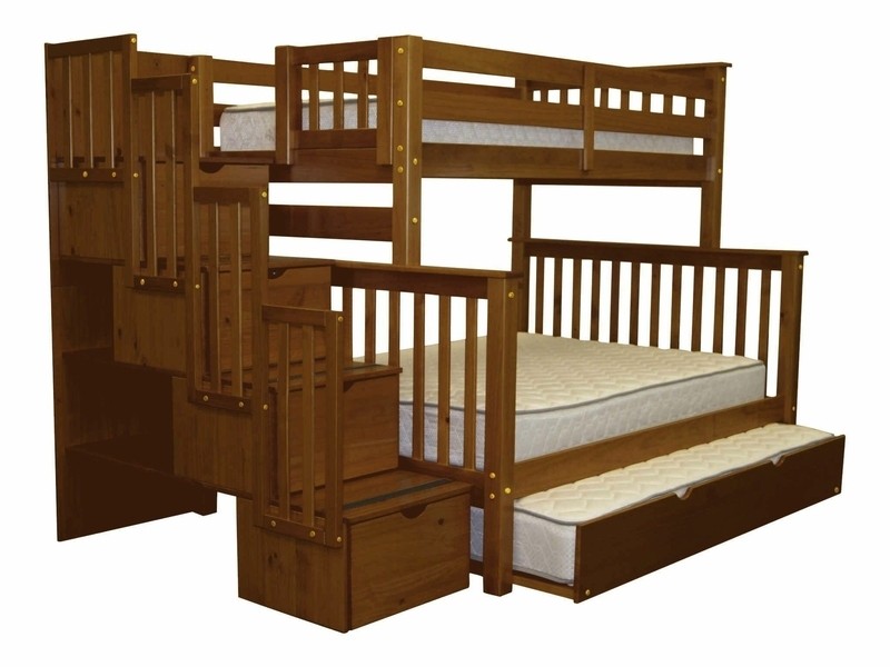 Tena 4 Drawer Solid Wood Standard Bunk Bed with Trundle by Harriet Bee