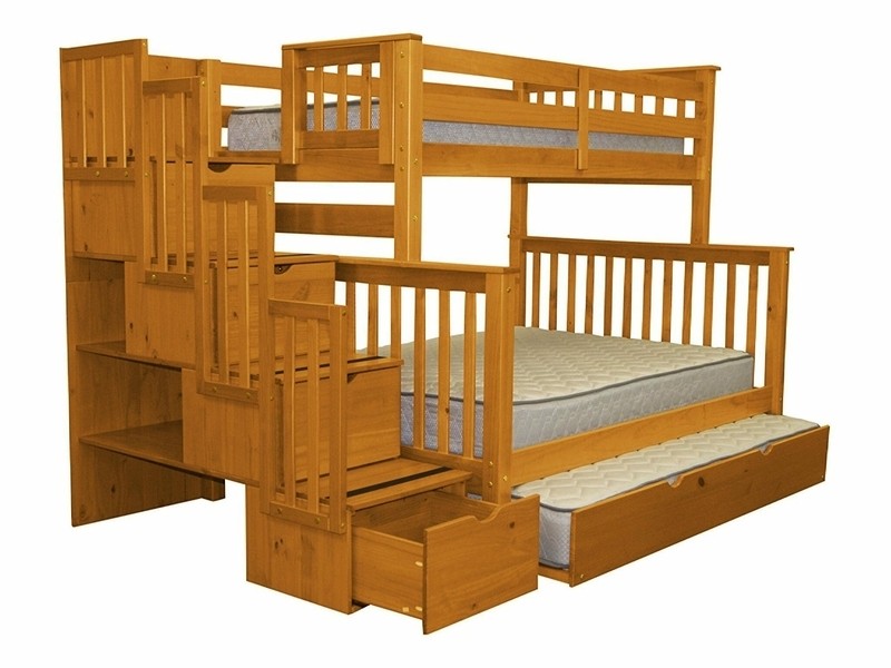 Tena 4 Drawer Solid Wood Standard Bunk Bed with Trundle by Harriet Bee