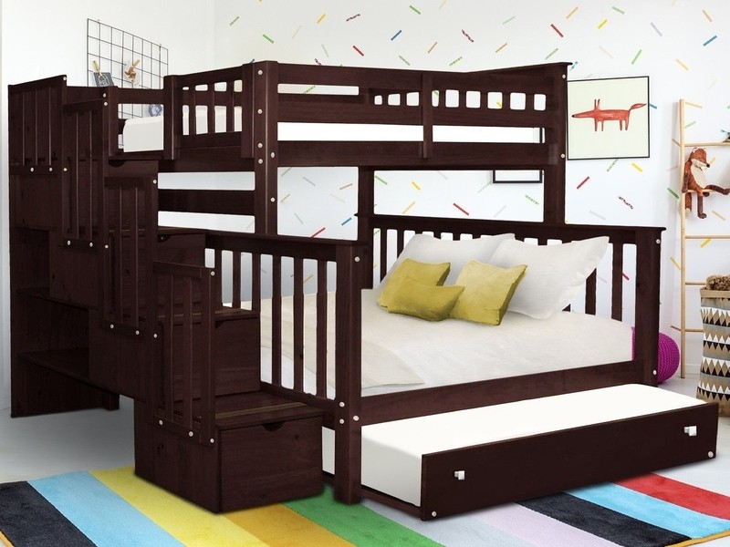 Tena 4 Drawer Solid Wood Standard Bunk Bed with Trundle by Harriet Bee