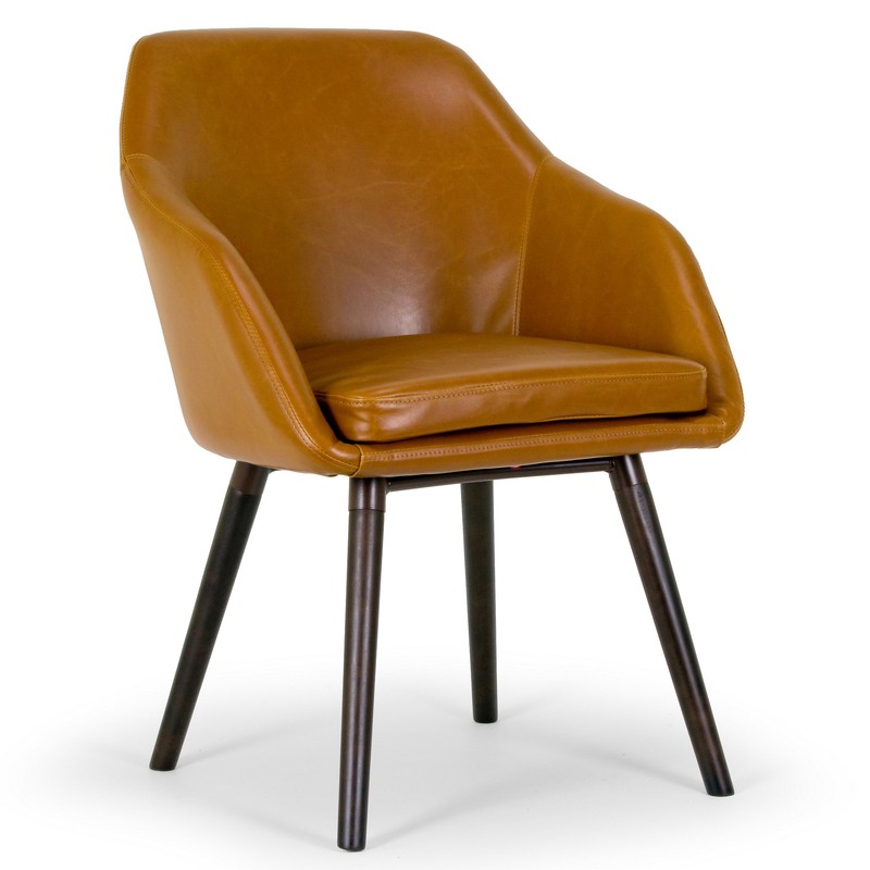 Terri Arm Chair in Cappuccino Brown