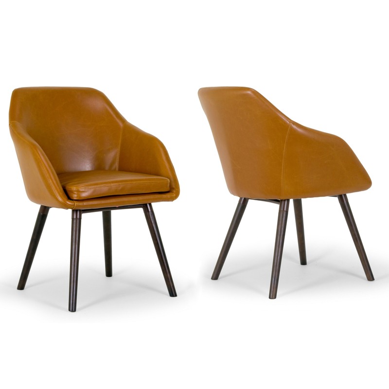 Terri Arm Chair in Cappuccino Brown