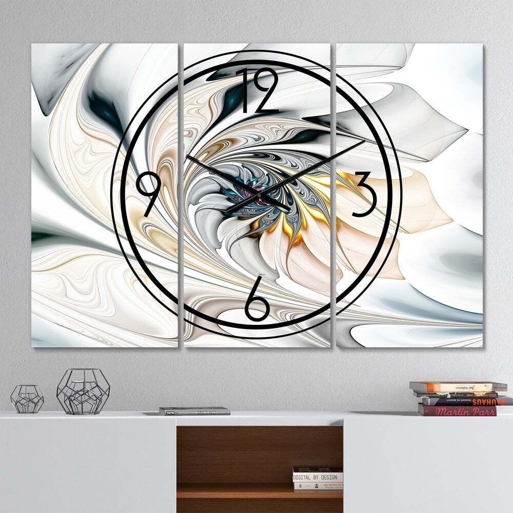 Three panel Artistic Glass Clock