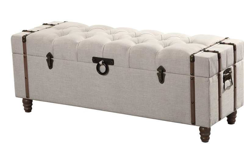 Throggs 47.5'' Wide Tufted Rectangle Storage Ottoman with Storage